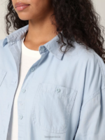 Lee Women Frontier Button Down Shirt Shy Blue Clothing 480T398 - Image 3