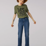 Lee Women Heritage High Rise Relaxed Fit Crop Jean Indigo Eyes Clothing 480T452