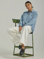 Lee Women High Rise A-Line Jean Marble White Clothing 480T154 - Image 2