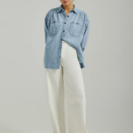 Lee Women High Rise A-Line Jean Marble White Clothing 480T154