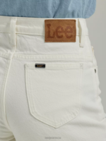 Lee Women High Rise A-Line Jean Marble White Clothing 480T154 - Image 4