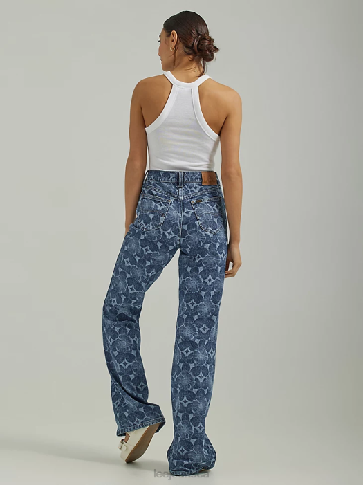 Lee Women High Rise Lasered Relaxed Flare Jean Laser Floral Clothing 480T156 - Image 2