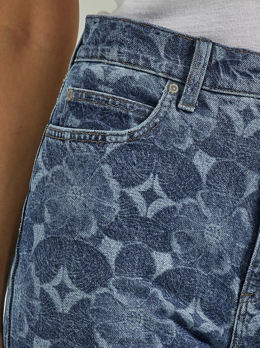 Lee Women High Rise Lasered Relaxed Flare Jean Laser Floral Clothing 480T156 - Image 6
