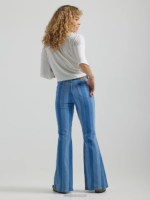 Lee Women High Rise Striped Flare Jean Hits of Blue Clothing 480T159 - Image 2