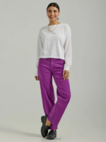 Lee Women High Rise Wide Leg Colored Ankle Jean Disco Purple Clothing 480T164