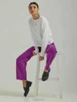 Lee Women High Rise Wide Leg Colored Ankle Jean Disco Purple Clothing 480T164 - Image 6