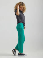 Lee Women High Rise Wide Leg Colored Ankle Jean Enigma Green Clothing 480T165 - Image 3