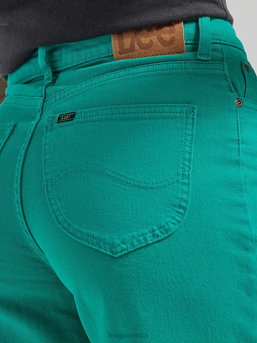 Lee Women High Rise Wide Leg Colored Ankle Jean Enigma Green Clothing 480T165 - Image 5