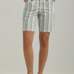 Lee Women Legendary Regular Fit Bermuda Fort Green Stripe Clothing 480T300