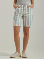 Lee Women Legendary Regular Fit Bermuda Fort Green Stripe Clothing 480T300