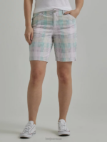 Lee Women Legendary Regular Fit Bermuda Muted Rainbow Plaid Clothing 480T302