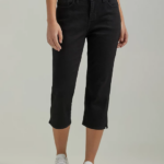 Lee Women Legendary Regular Fit Capri Black Clothing 480T442