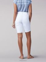 Lee Women Legendary Regular Fit Chino Bermuda White Clothing 480T299 - Image 2