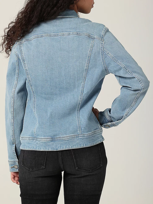 Lee Women Legendary Regular Fit Denim Jacket Sunday Light Clothing 480T413 - Image 2