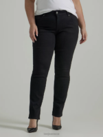 Lee Women Legendary Regular Straight Jean (Plus) Black Clothing 480T112