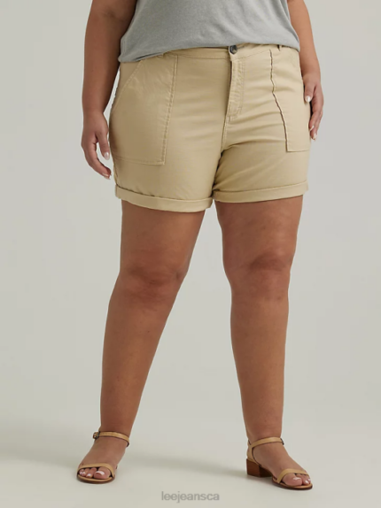 Lee Women Legendary Rolled Short (Plus) Pioneer Beige Clothing 480T285