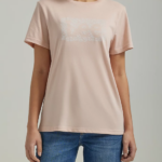 Lee Women Leopard Logo Tee Peach Whip Clothing 480T383