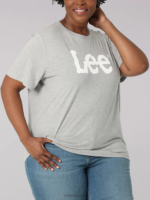 Lee Women Logo Tee (Plus) Light Grey Heather Clothing 480T392