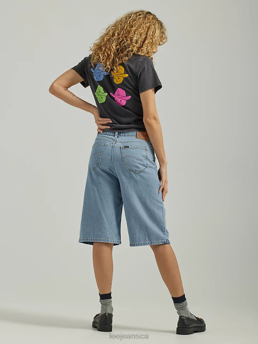 Lee Women Loose Fit Bermuda Denim Short Toned Down DX Clothing 480T316 - Image 2