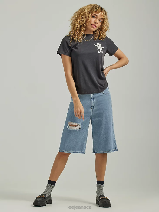 Lee Women Loose Fit Bermuda Denim Short Toned Down DX Clothing 480T316 - Image 4