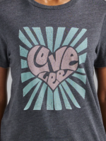 Lee Women Love Graphic Tee Jet Black Clothing 480T374 - Image 3