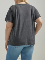 Lee Women Love Graphic Tee (Plus) Jet Black Clothing 480T391 - Image 2