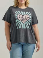 Lee Women Love Graphic Tee (Plus) Jet Black Clothing 480T391