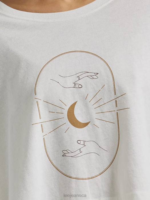 Lee Women Moon Hands Boyfriend Crop Long Sleeve Graphic Tee Marshmallow Clothing 480T384 - Image 3
