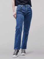 Lee Women Original Relaxed Fit Straight Leg Jeans (Petite) Premium Stone Clothing 480T65