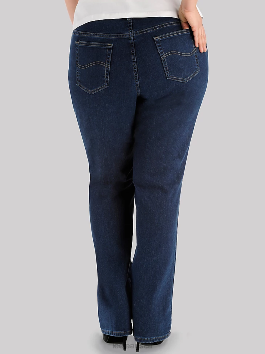 Lee Women Original Relaxed Fit Straight Leg Jeans (Plus) Premium Dark Clothing 480T40 - Image 2