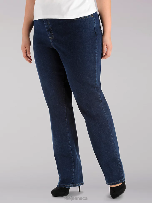 Lee Women Original Relaxed Fit Straight Leg Jeans (Plus) Premium Dark Clothing 480T40 - Image 1