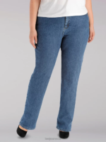 Lee Women Original Relaxed Fit Straight Leg Jeans (Plus) Premium Stone Clothing 480T38