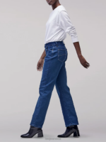 Lee Women Original Relaxed Fit Straight Leg Jeans Premium Dark Clothing 480T17 - Image 4