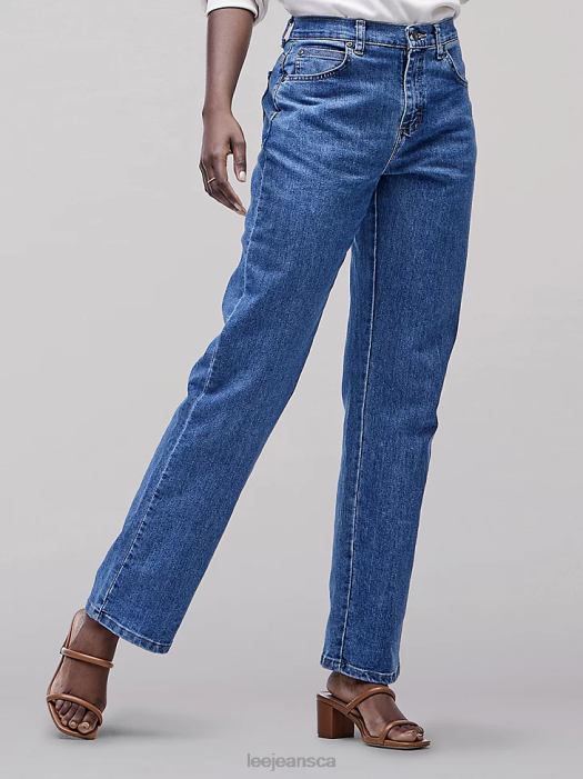 Lee Women Original Relaxed Fit Straight Leg Jeans Premium Light Clothing 480T14 - Image 1