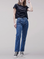 Lee Women Original Relaxed Fit Straight Leg Jeans Premium Stone Clothing 480T15 - Image 2
