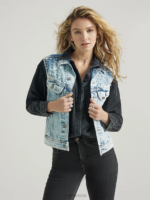 Lee Women Pearl Denim Vest Photo Sensitive Clothing 480T411