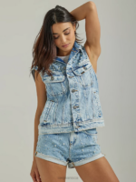 Lee Women Pearl Denim Vest Photo Sensitive Clothing 480T411 - Image 8