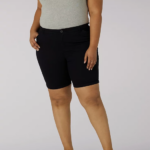 Lee Women Regular Fit Chino Bermuda Black Clothing 480T320