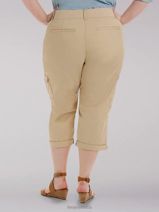 Lee Women Relaxed Fit Austyn Cargo Capri (Plus) Cafe Clothing 480T468 - Image 2