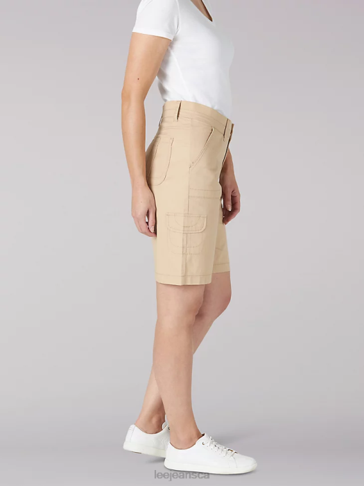 Lee Women Relaxed Fit Avey Knitwaist Cargo Bermuda Cafe Clothing 480T288 - Image 3