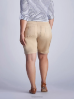 Lee Women Relaxed Fit Avey Knitwaist Cargo Bermuda (Plus) Cafe Clothing 480T291 - Image 2