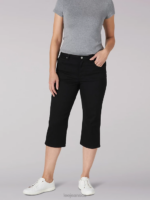 Lee Women Relaxed Fit Capri Black Clothing 480T474