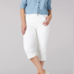 Lee Women Relaxed Fit Capri White Clothing 480T469