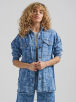Lee Women Relaxed Fit Geometric Shacket Laser Geo Clothing 480T401 - Image 2
