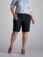 Lee Women Relaxed Fit Kathy Bermuda (Plus) Lagoon Clothing 480T326