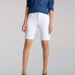 Lee Women Relaxed Fit Kathy Bermuda White Clothing 480T321