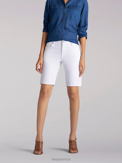 Lee Women Relaxed Fit Kathy Bermuda White Clothing 480T321