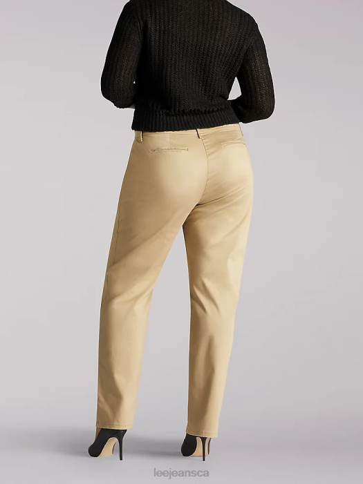 Lee Women Relaxed Fit Straight Leg Pant (All Day Pant) (Plus) Flax Clothing 480T222 - Image 2