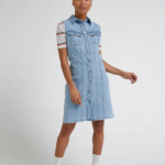 Lee Women Rider Shirt Dress Frosted Blue Clothing 480T417