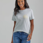 Lee Women Script Graphic Tee Summer Haze Heather Clothing 480T372